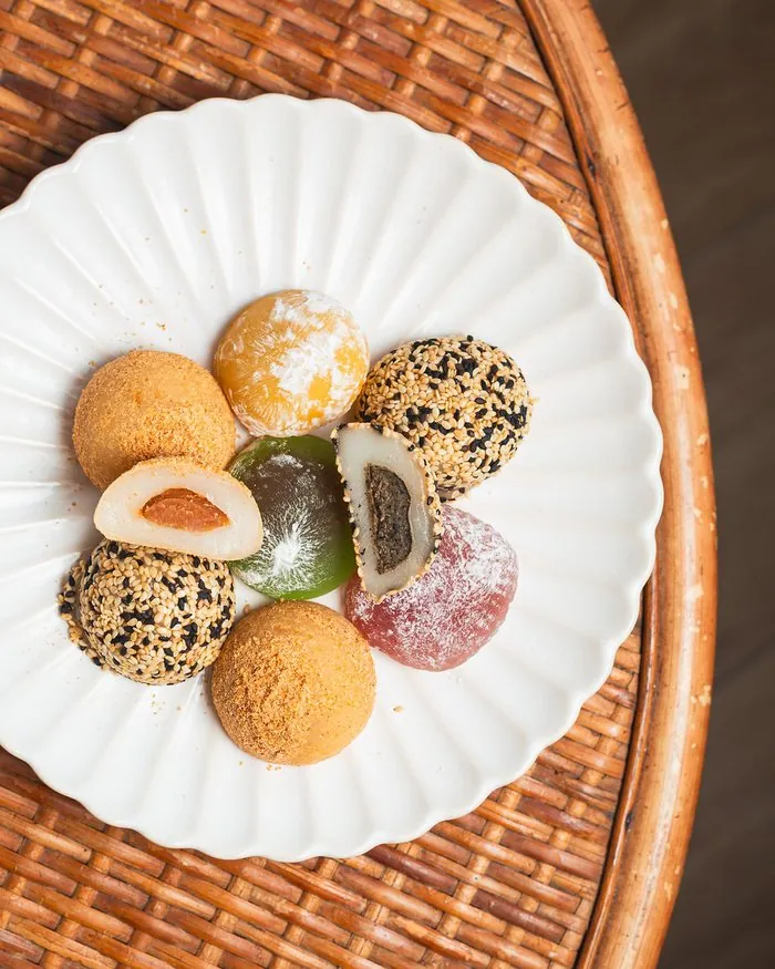 Mochi-Auswahl, hausgemachtes Dessert